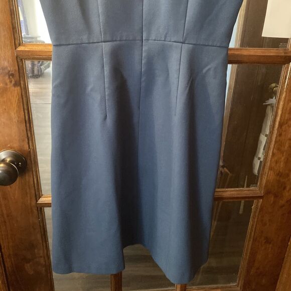 Ann Taylor Loft Petites Ladies 0P Blue Sleeveless Back Zip Dress - Picture 6 of 9